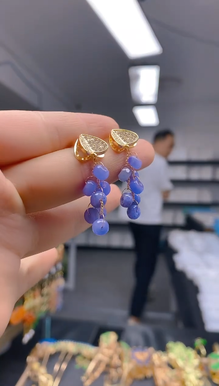 【闪购商品】翡翠耳饰合金0112翡翠耳钉