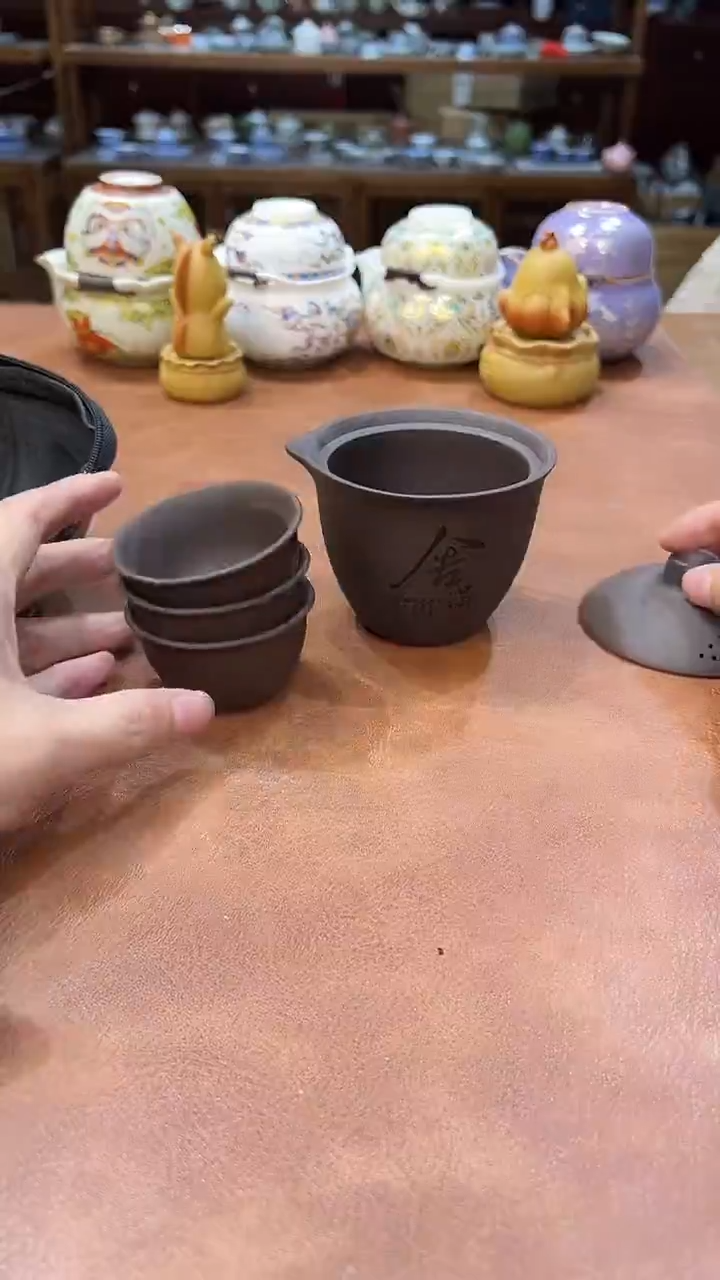 真的很便宜会开片的旅行茶具