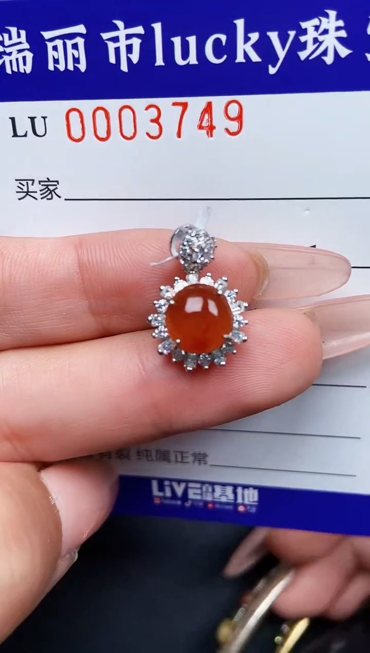 【闪购商品】翡翠颈饰银S925镶嵌3749