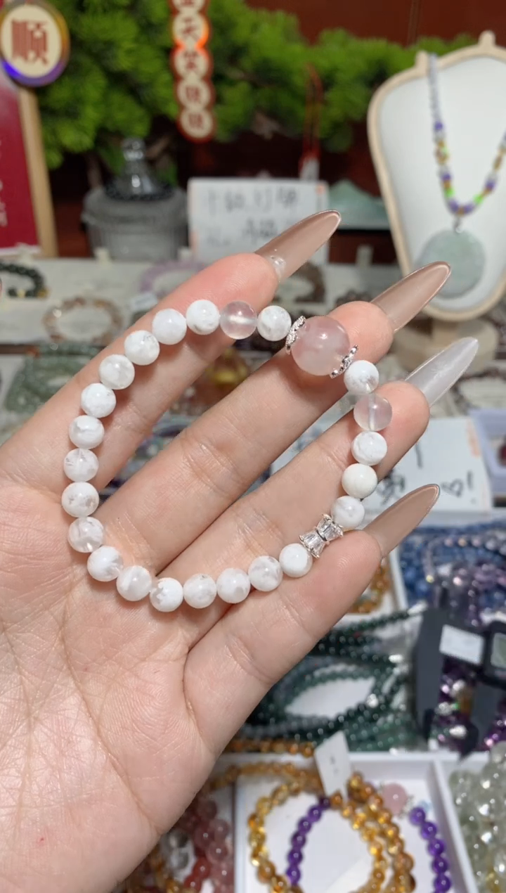 【闪购商品】水晶手串未镶嵌雪花幽灵7mm+