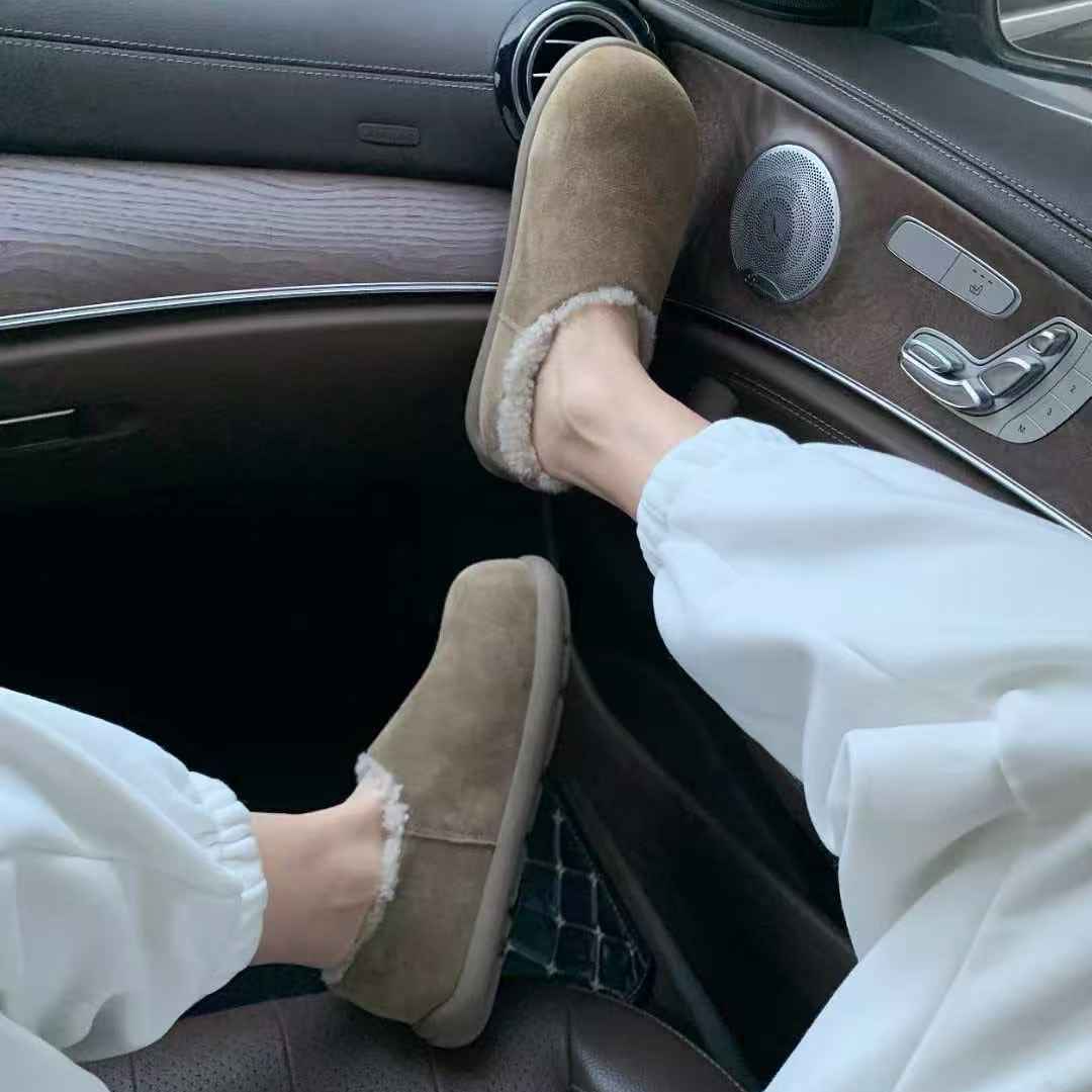 全包小土豆女士冬季低帮皮毛一体防滑百搭时尚雪地靴