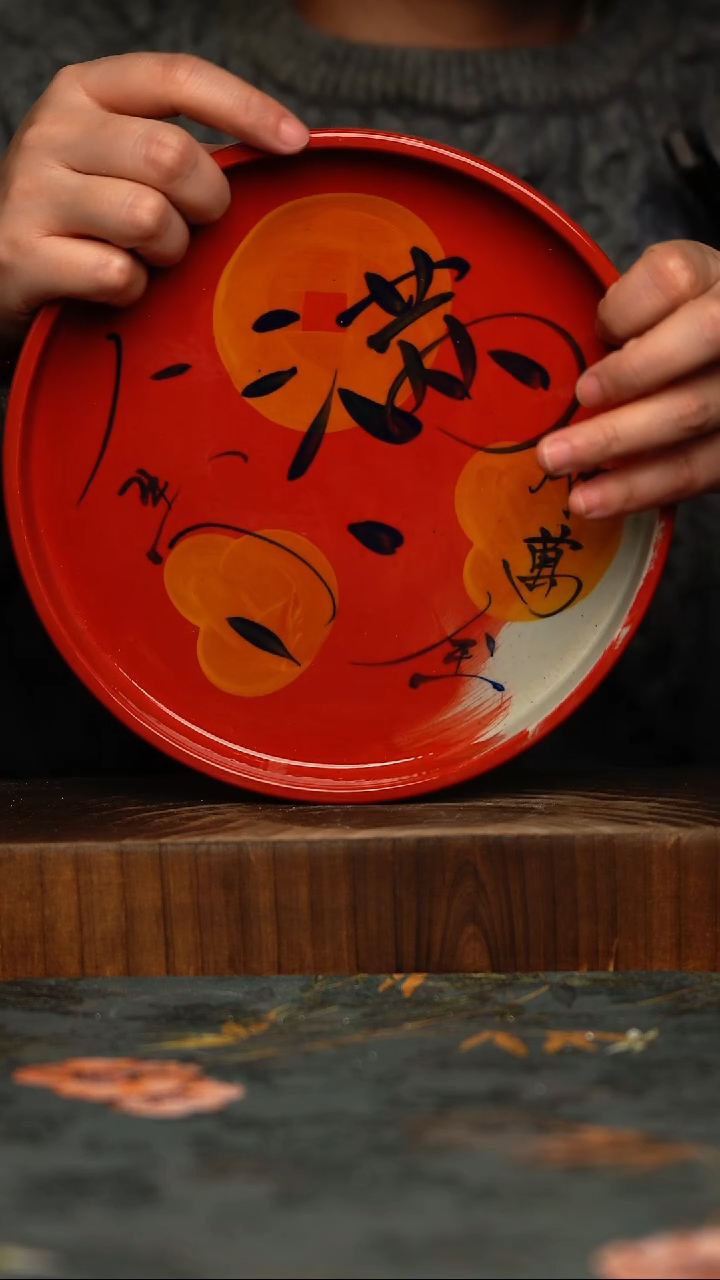 瓷片釉下彩手工手绘同款