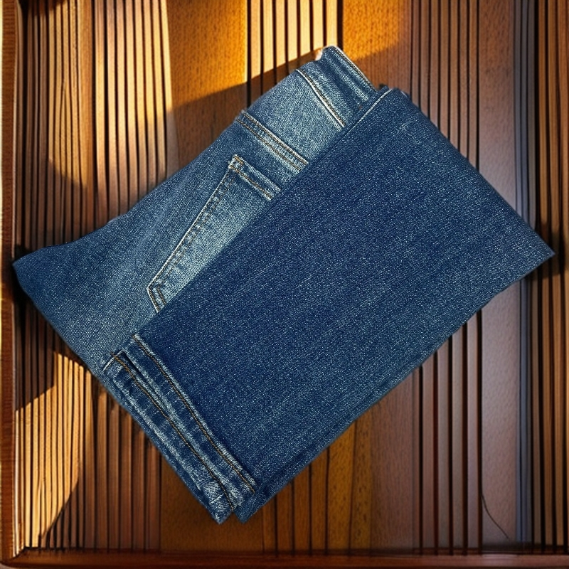 水洗五袋款长裤男秋冬牛仔裤弹力轻奢蓝色商务直筒裤百搭款新品