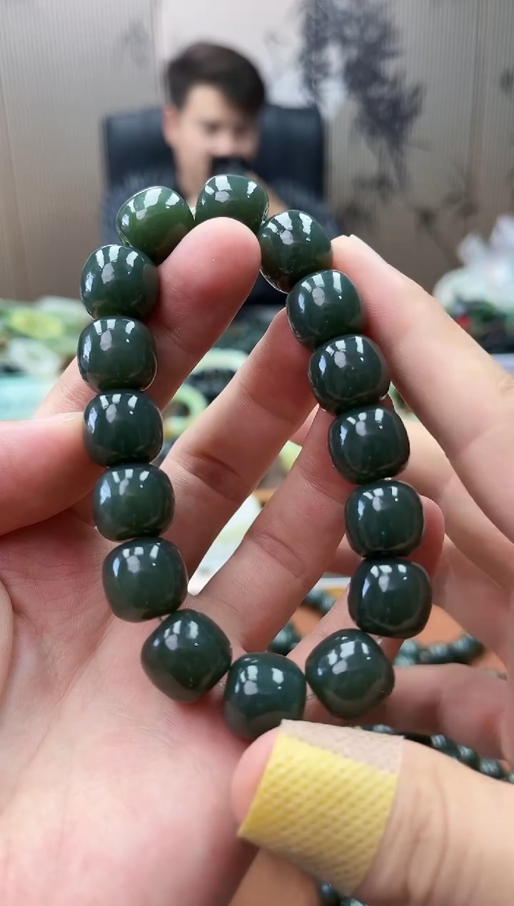 手串未镶嵌和田玉纯天然新疆且末蓝14