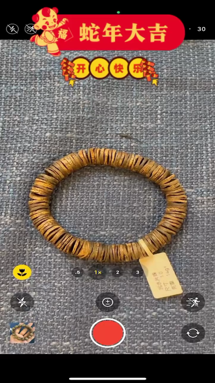 【闪购商品】沉香手串大掌柜莺歌绿奇楠沉水片片珠10mm