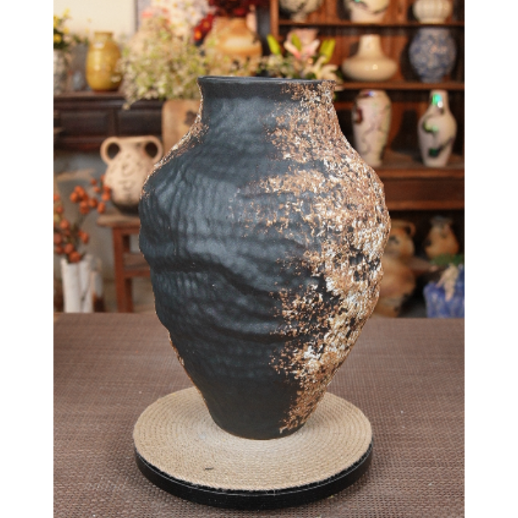 422景德镇陶瓷花瓶大气高档侘寂风花瓶插花客厅玄关摆件370*110