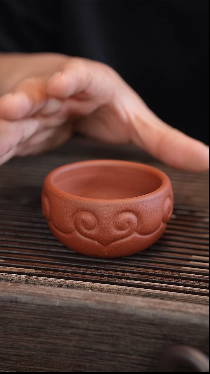 茶壶紫砂全手北红赤铁如意杯子130cc