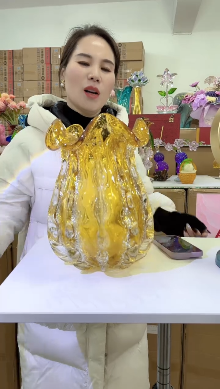 【闪购商品】无铅玻璃美全花器-n-早60