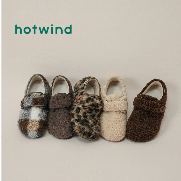 热风新款肯毛毛拖原创设计冬天保暖2025新款舒适保暖魔术贴毛呢