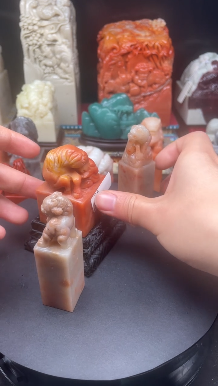 【闪购商品】寿山石印石拍一得三