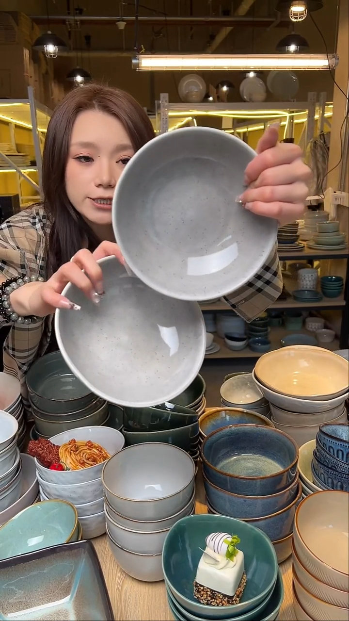 瓷152【瑕疵】外贸尾货窑变釉下彩