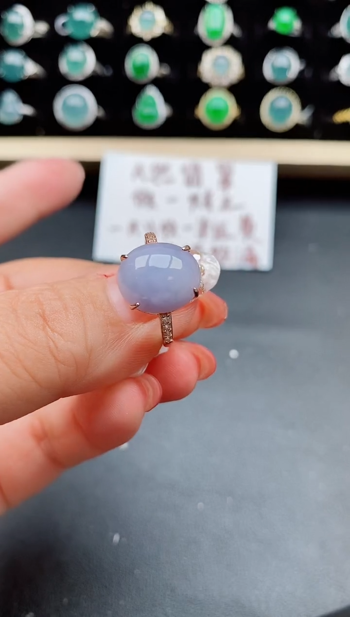 【闪购商品】翡翠戒指银S925镶嵌8508001