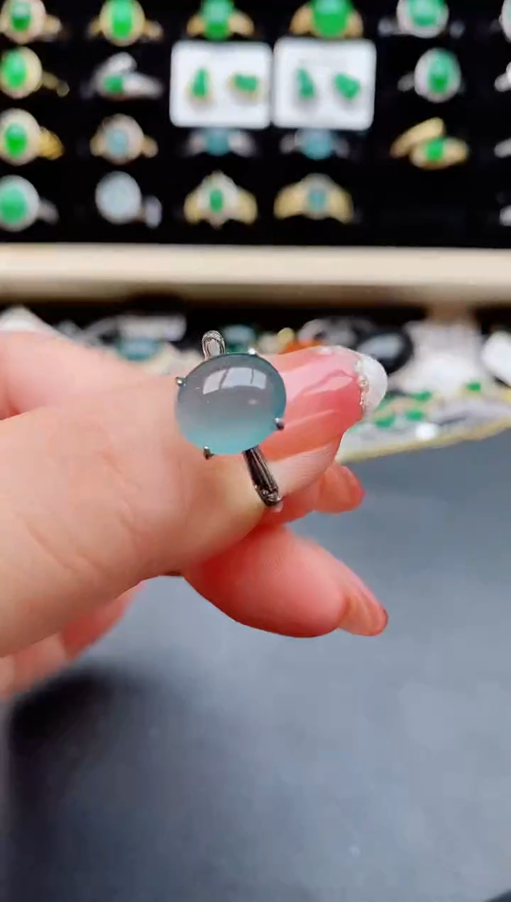 【闪购商品】翡翠戒指银S925镶嵌50850