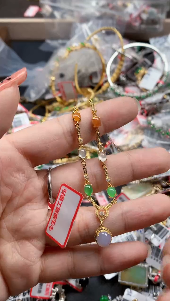 银S925镶嵌戒指翡翠天然A货缅甸翡翠