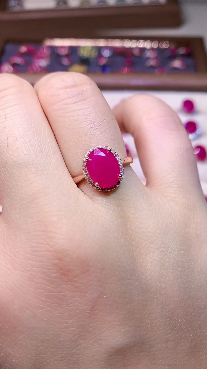 【闪购商品】红宝石戒指银S925镶嵌00000