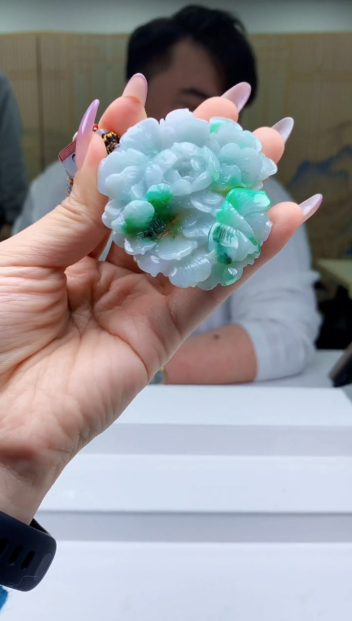 【闪购商品】定制翡翠未镶嵌5060ty-毛货挂件143