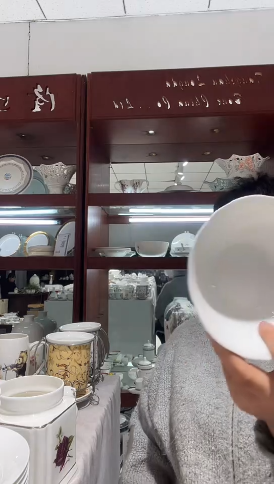 骨瓷隆达骨瓷荷口6英寸碗2只装