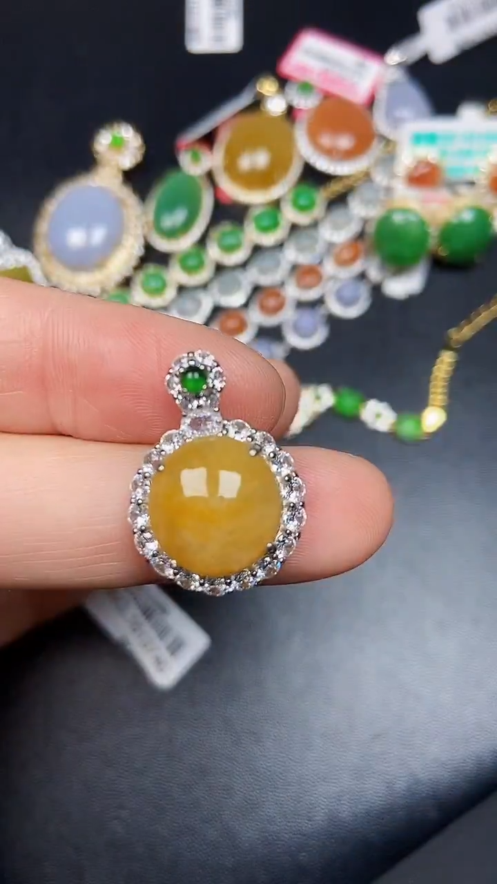 银S925镶嵌戒指翡翠2900