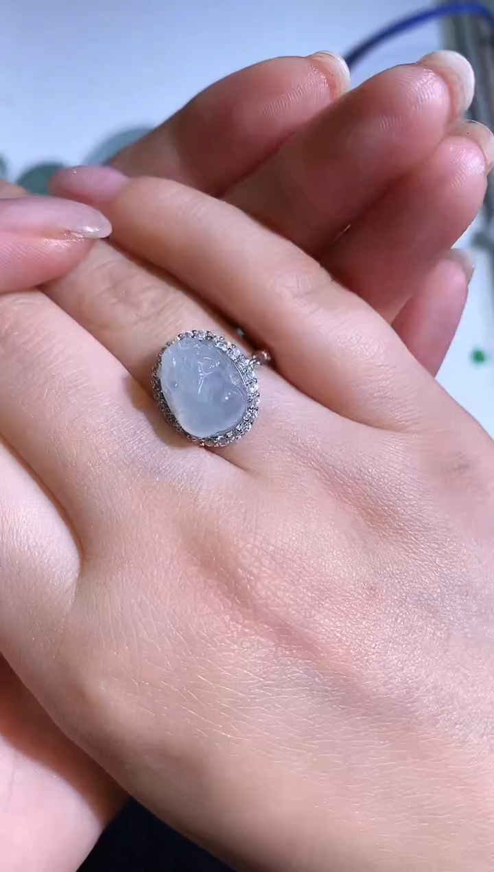 【闪购商品】翡翠戒指银S925镶嵌250306174