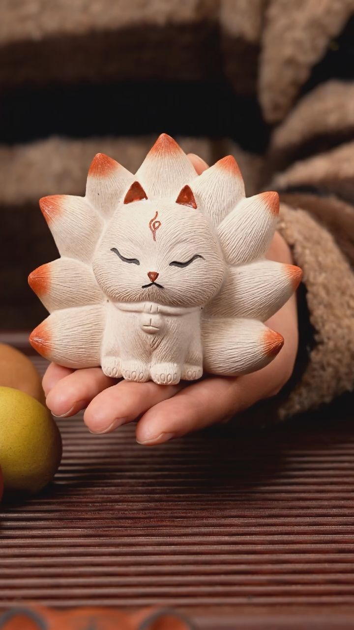 【闪购商品】紫砂茶宠小九尾狐