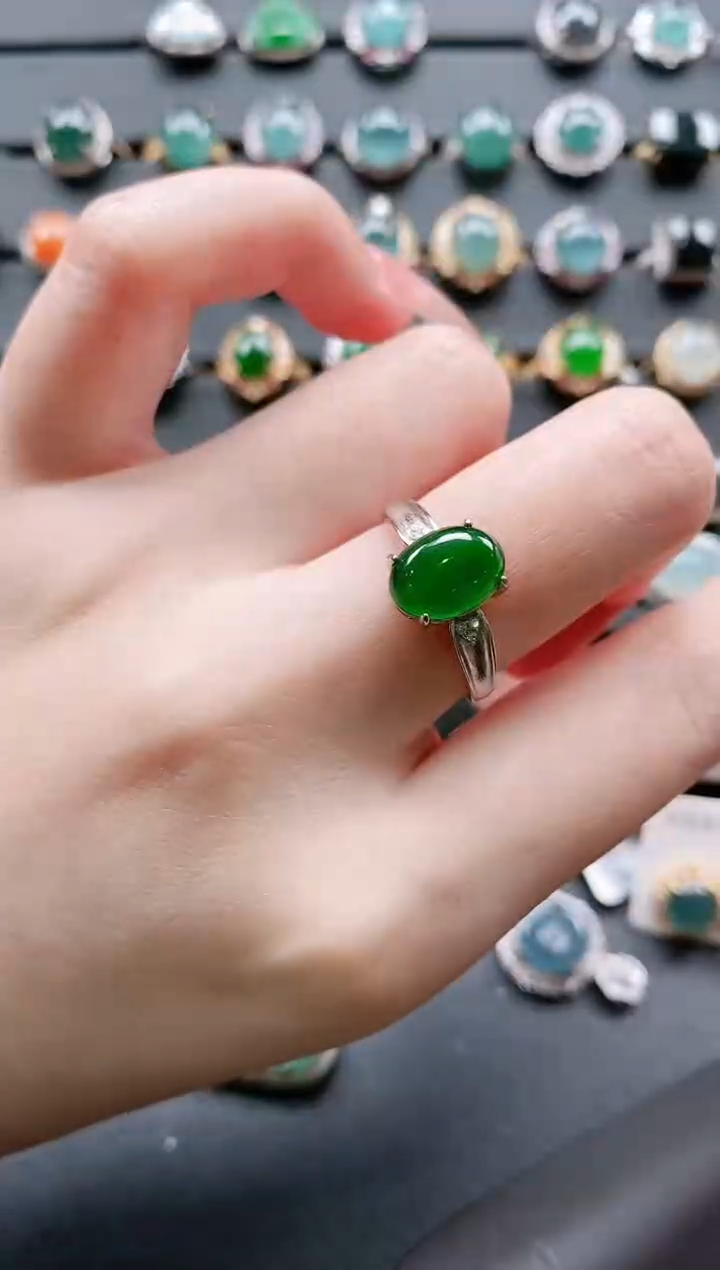 【闪购商品】翡翠戒指银S925镶嵌11111111