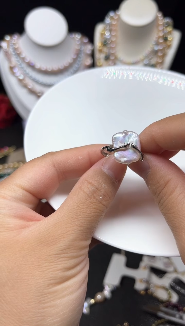 【闪购商品】淡水珍珠颈饰未镶嵌戒指