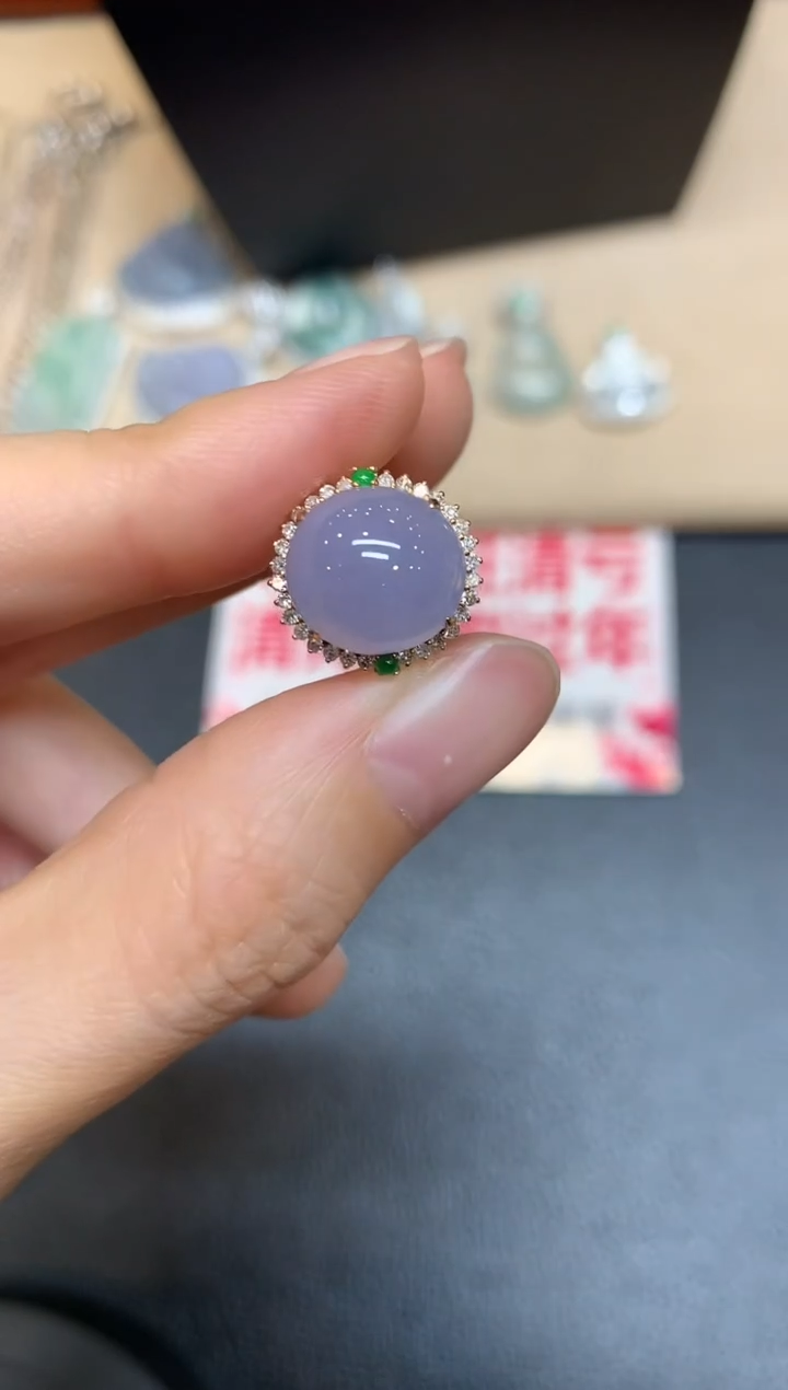 【闪购商品】翡翠戒指18K金镶嵌【无服务费