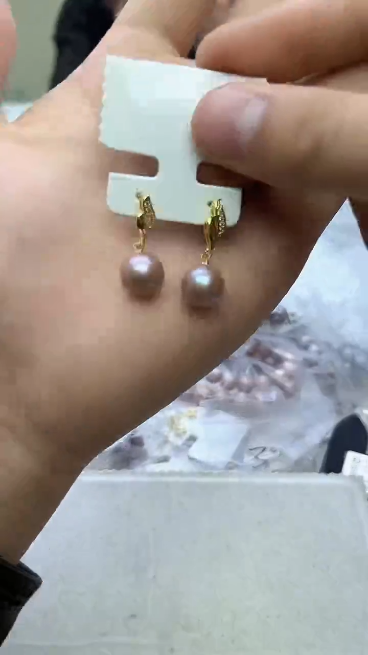 未镶嵌耳坠淡水珍珠白色系耳坠