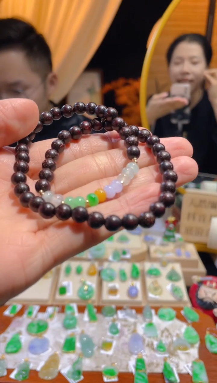 【闪购商品】翡翠颈饰18K金镶嵌假一赔三