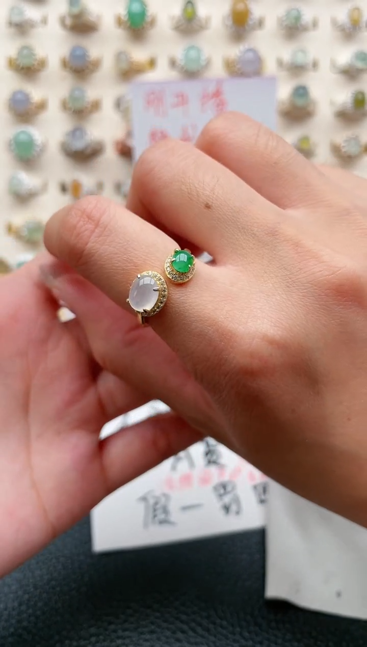 【闪购商品】翡翠戒指银S925镶嵌1111