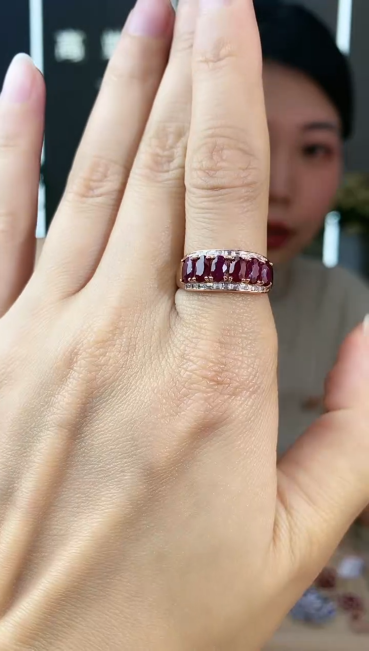 【闪购商品】红宝石手饰银S925镶嵌手饰