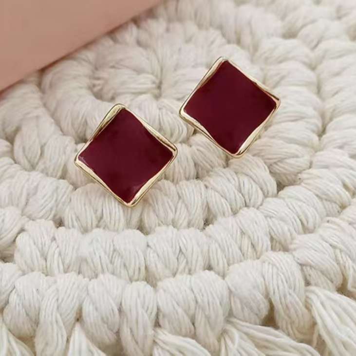 铜合金耳饰 复古时尚豹纹款新绒面时髦辣洋气韩系百搭高级感耳钉