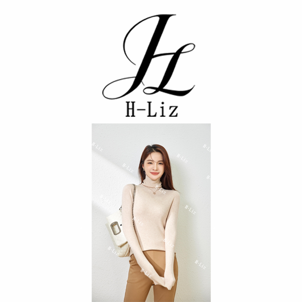 【H-Liz】9060无缝一体2025新款女秋冬修身内搭打底衫毛衣