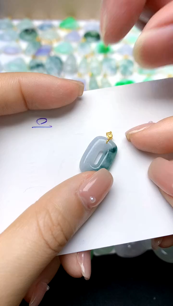 【闪购商品】翡翠颈饰18K金镶嵌10天然A货翡翠