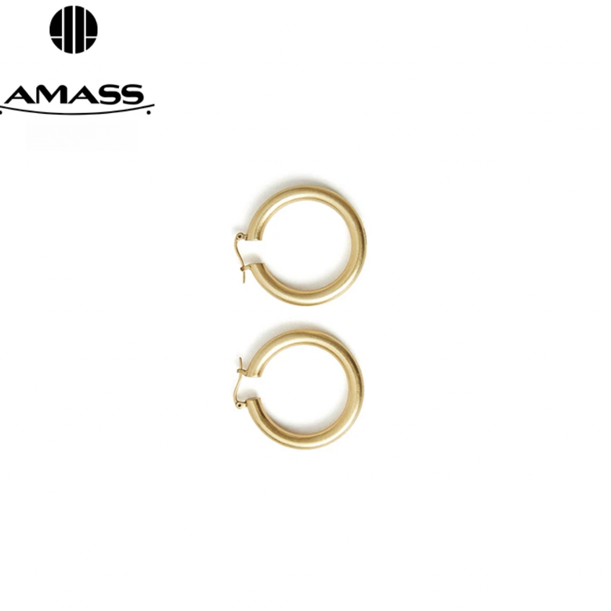 合金耳饰 【阿玛施/AMASS】5900554时尚古法复古金属大圆圈耳环
