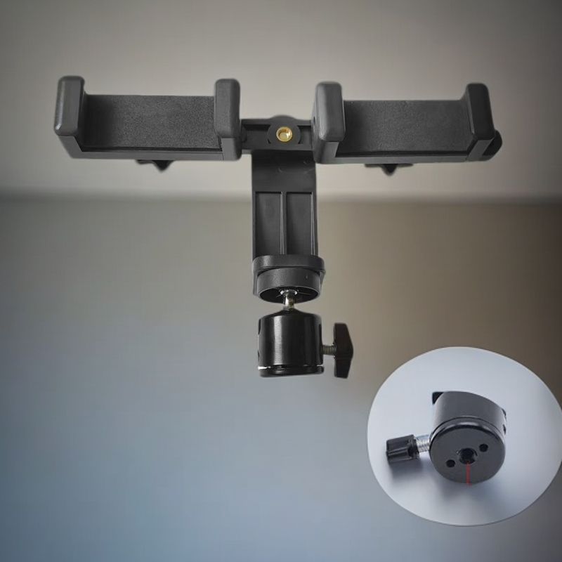 双头直播双机位手机夹头专用支架横杆增位配件通用双机位夹头配件