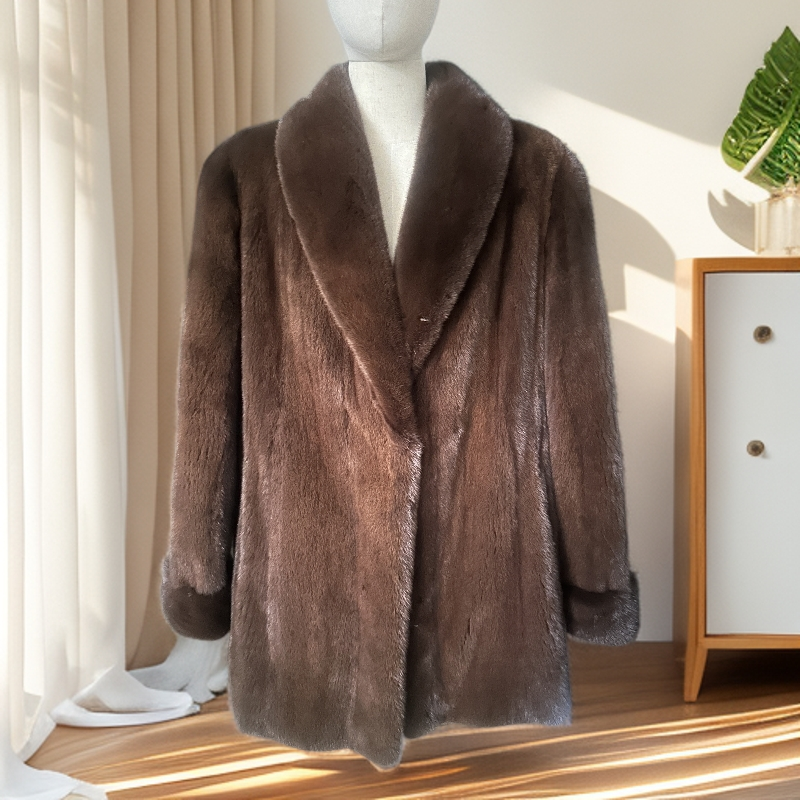 【貂小铺皮草】5号~新款水貂天鹅绒二短女装外套(具体以实物为准）