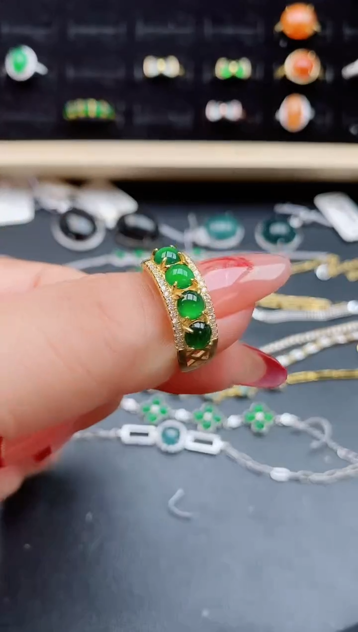 【闪购商品】翡翠戒指银S925镶嵌1212