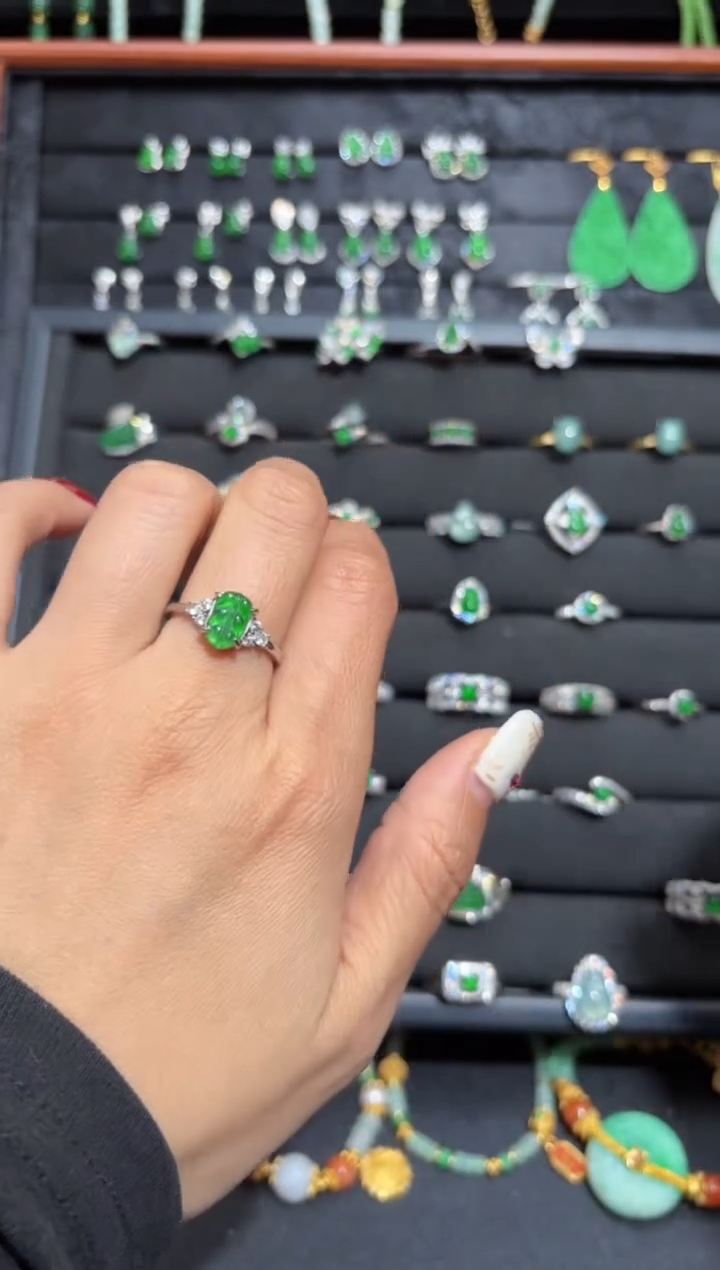 【闪购商品】翡翠颈饰银S925镶嵌蛋面/支持复检/一件