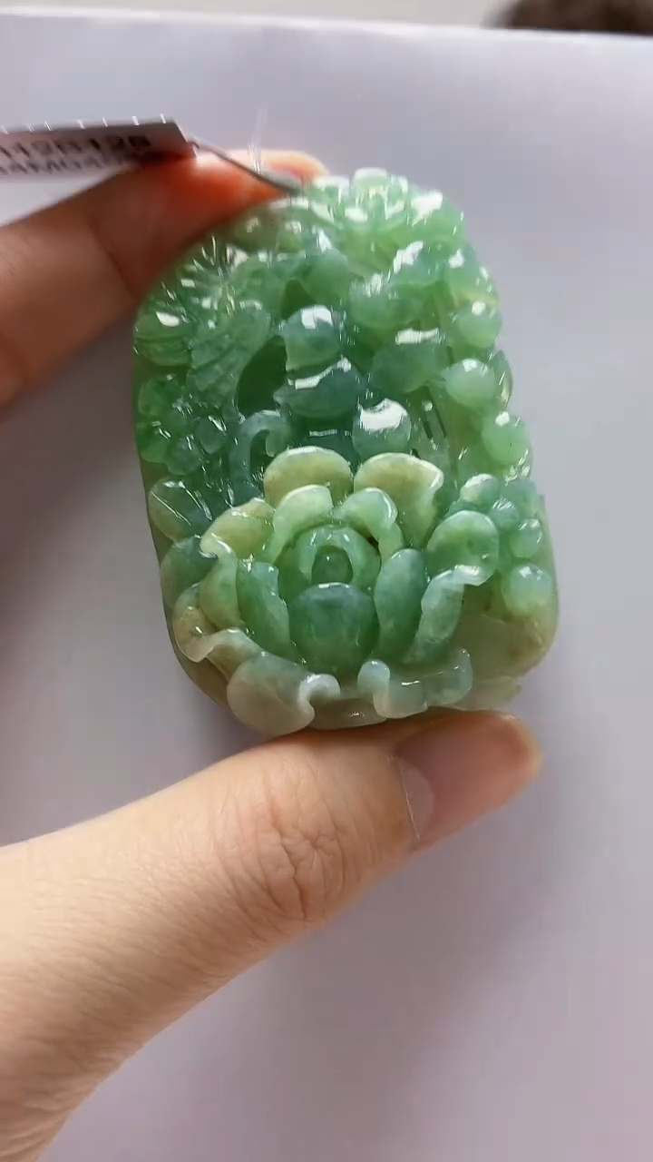 未镶嵌定制翡翠4688zm-毛货挂件40