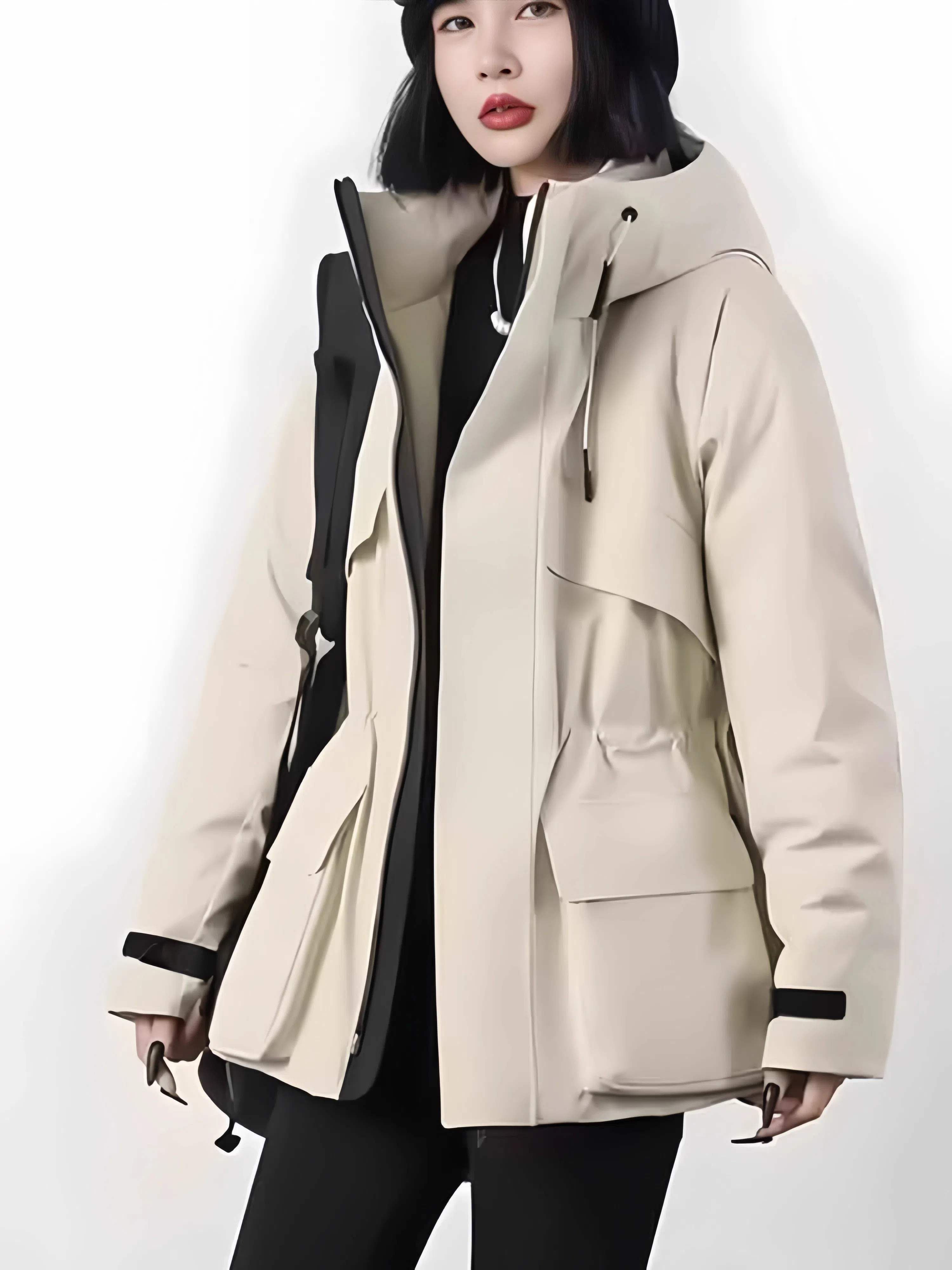 0312杨幂同款修身型常规款冬季厚款派克服运动韩版外套