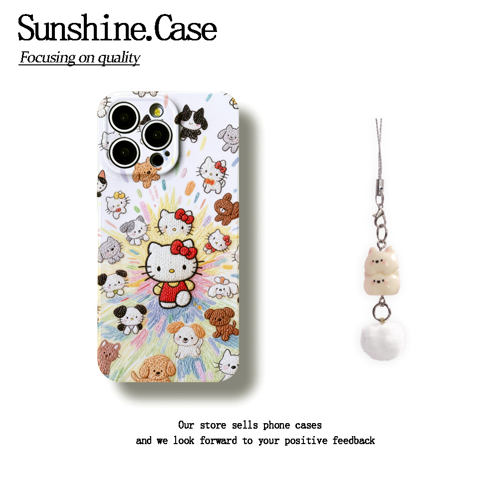 针织KT软壳适用苹果oppo华为vivo小米手机壳防摔全包ins