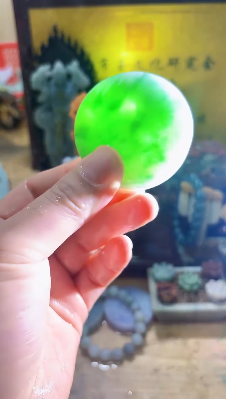 未镶嵌挂件翡翠A货常星8083