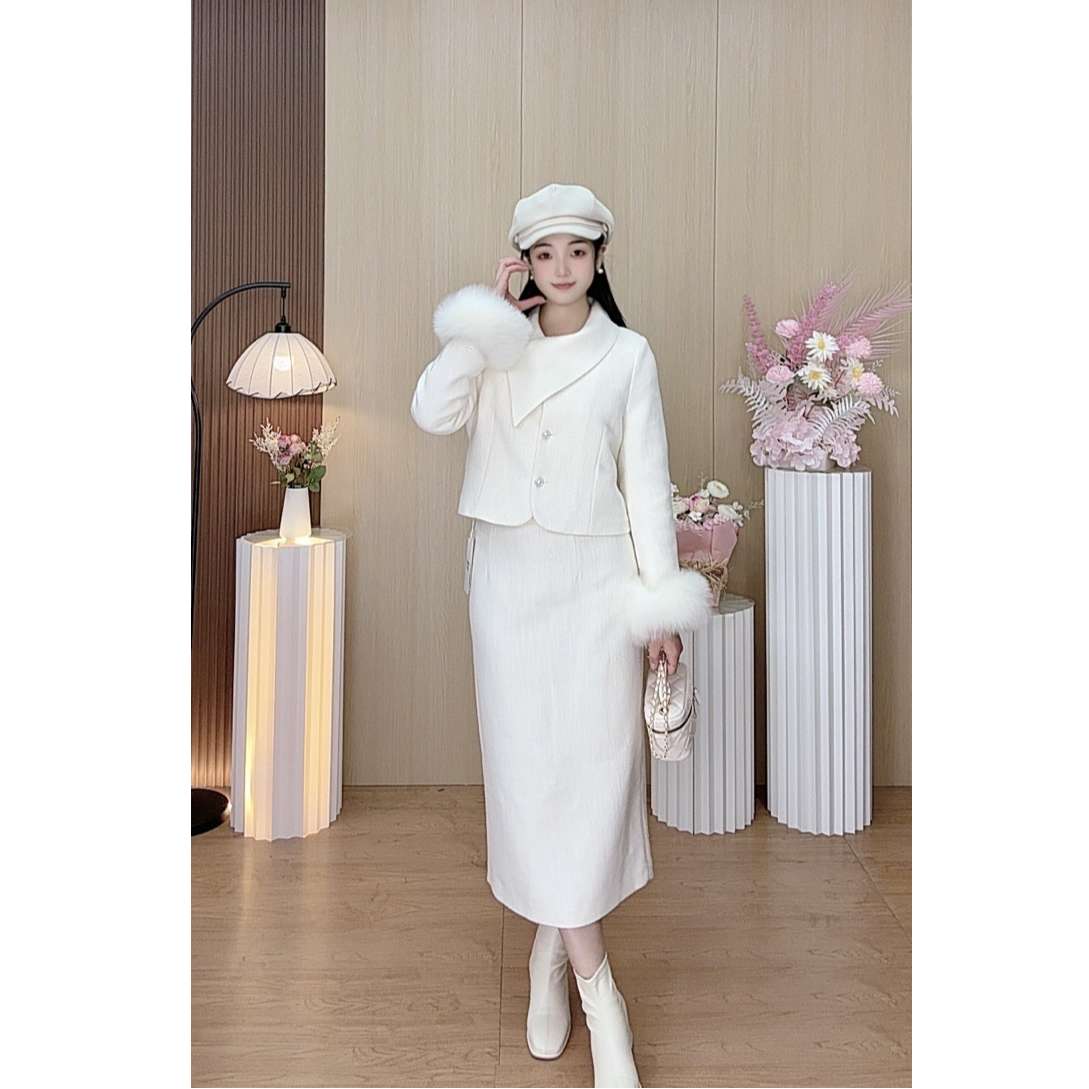 2025秋冬新款小香风气质显瘦洋气长袖收腰百搭时尚上下套装
