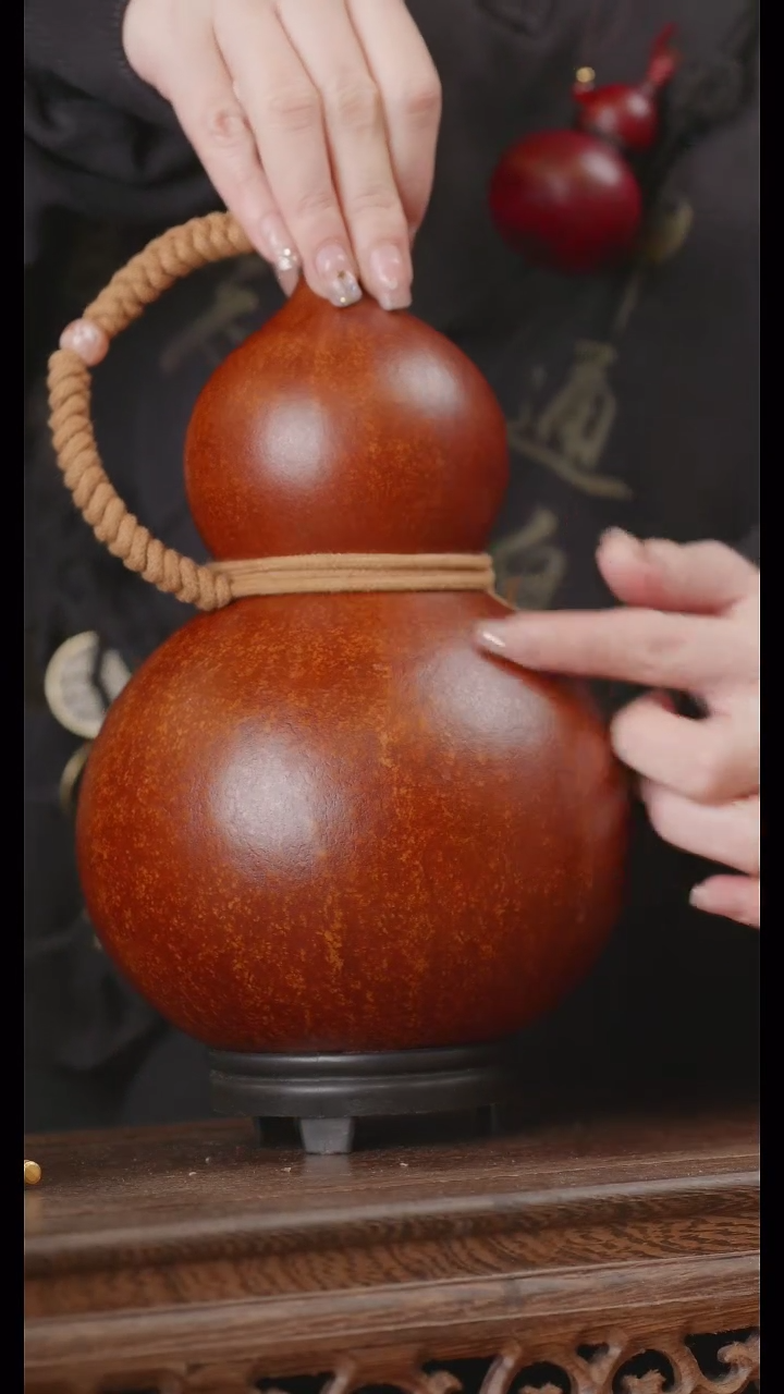 【闪购商品】350号精品天然大漆工艺防渗内胆酒葫芦~