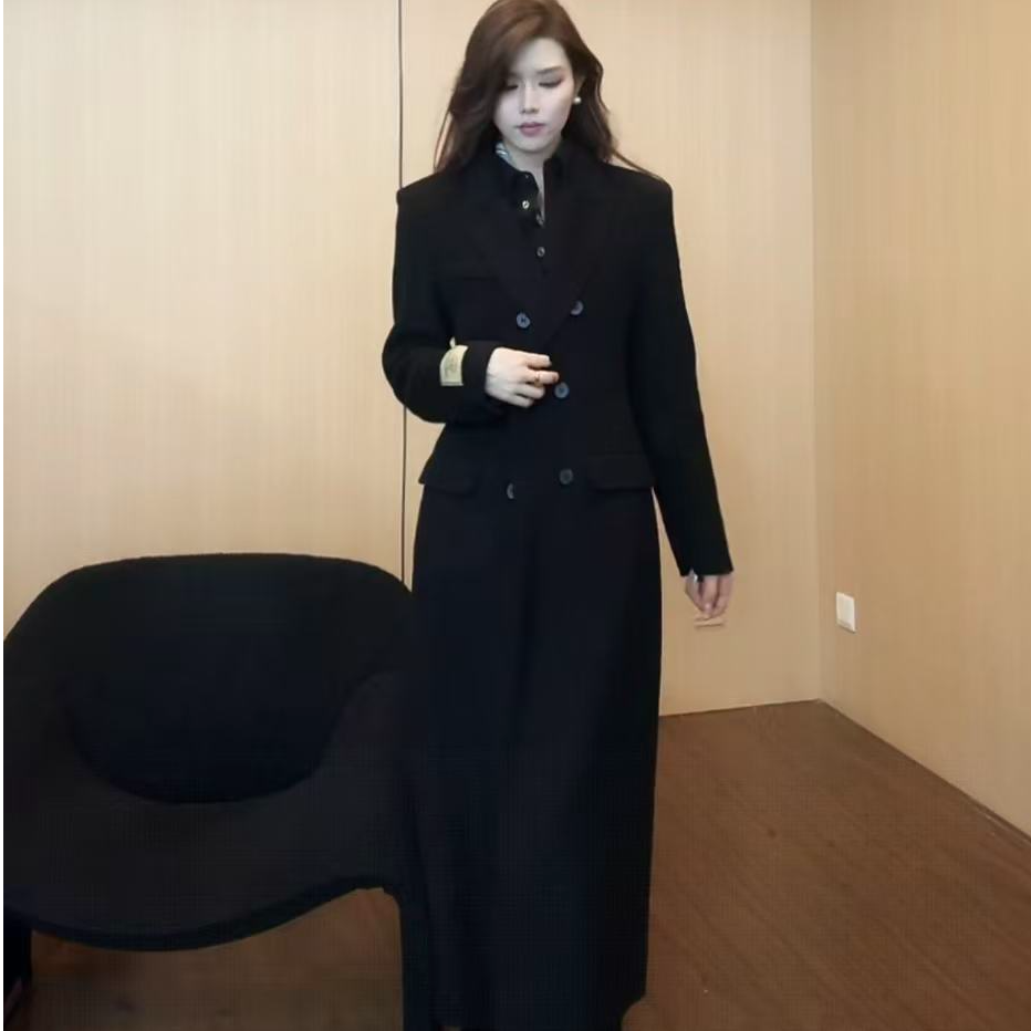 【寄月秋分】高级感时尚气质收腰显瘦双面呢大衣外套ZKK9929款