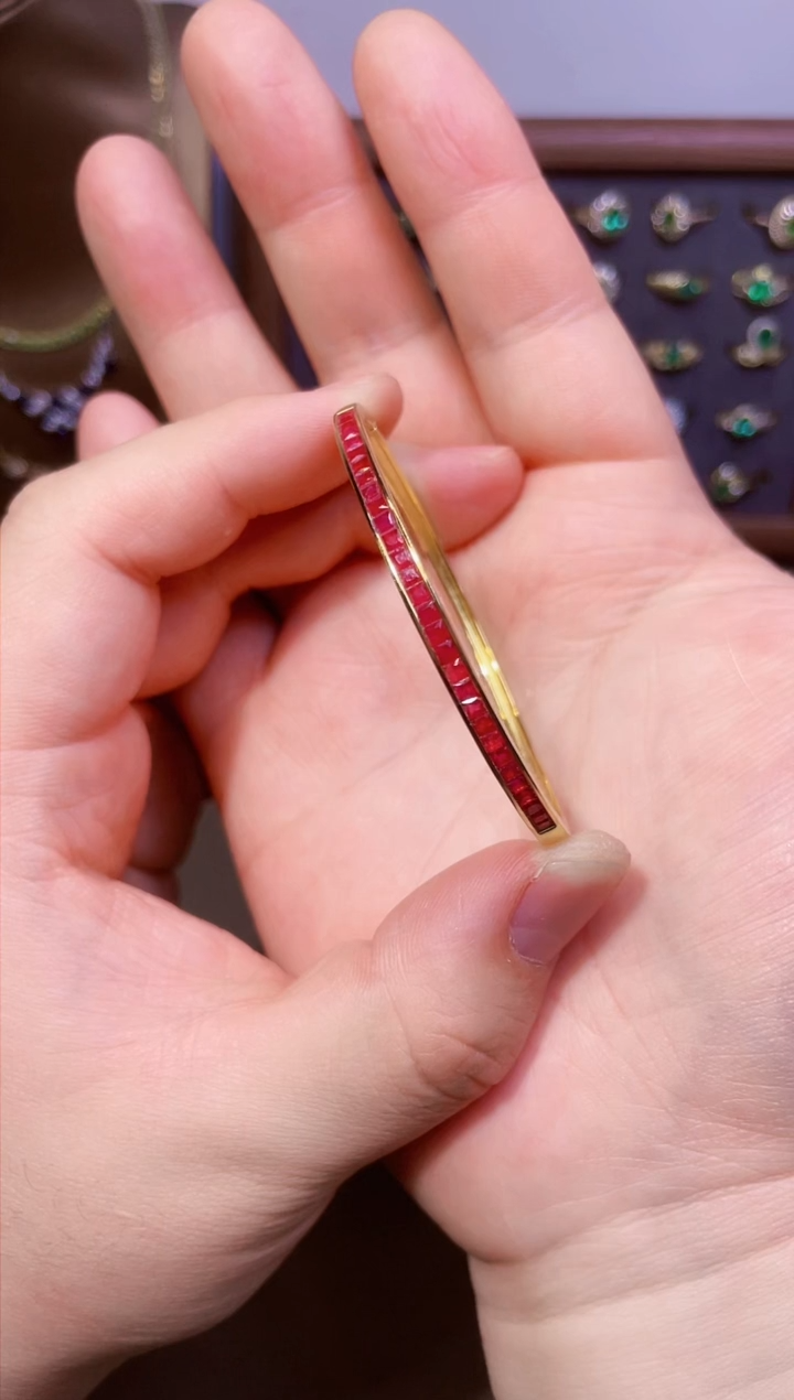 【闪购商品】红宝石手镯银S925镶嵌一条