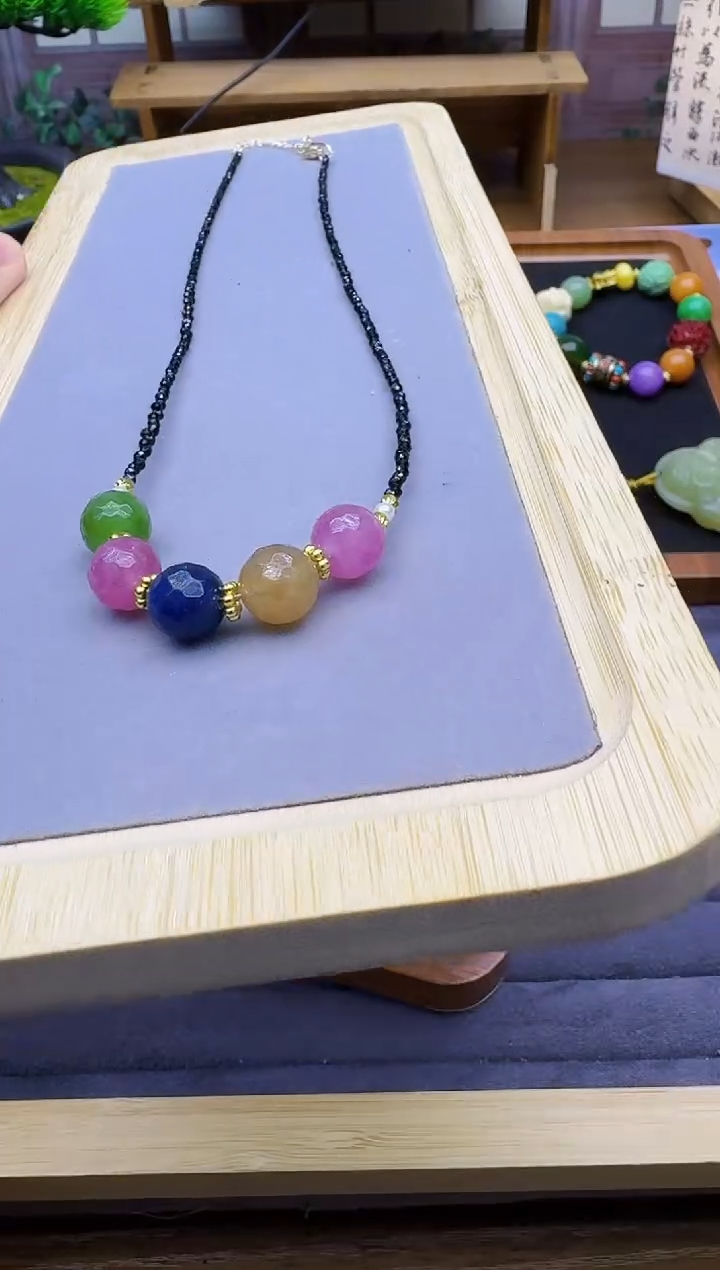 14K金镶嵌颈饰碧玺X298