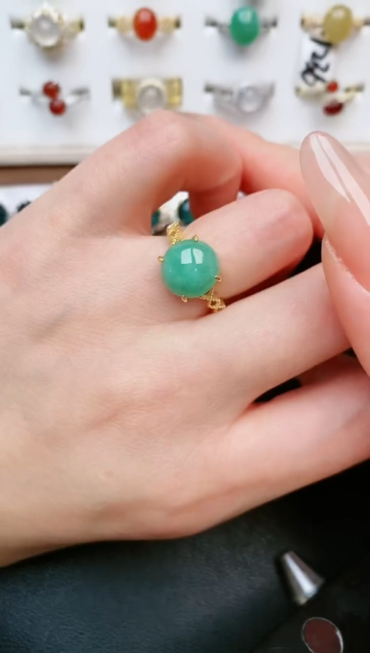 【闪购商品】翡翠戒指银S925镶嵌....