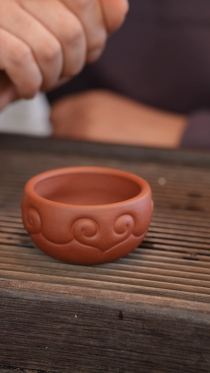 茶壶紫砂全手 北红赤铁 如意杯子130cc